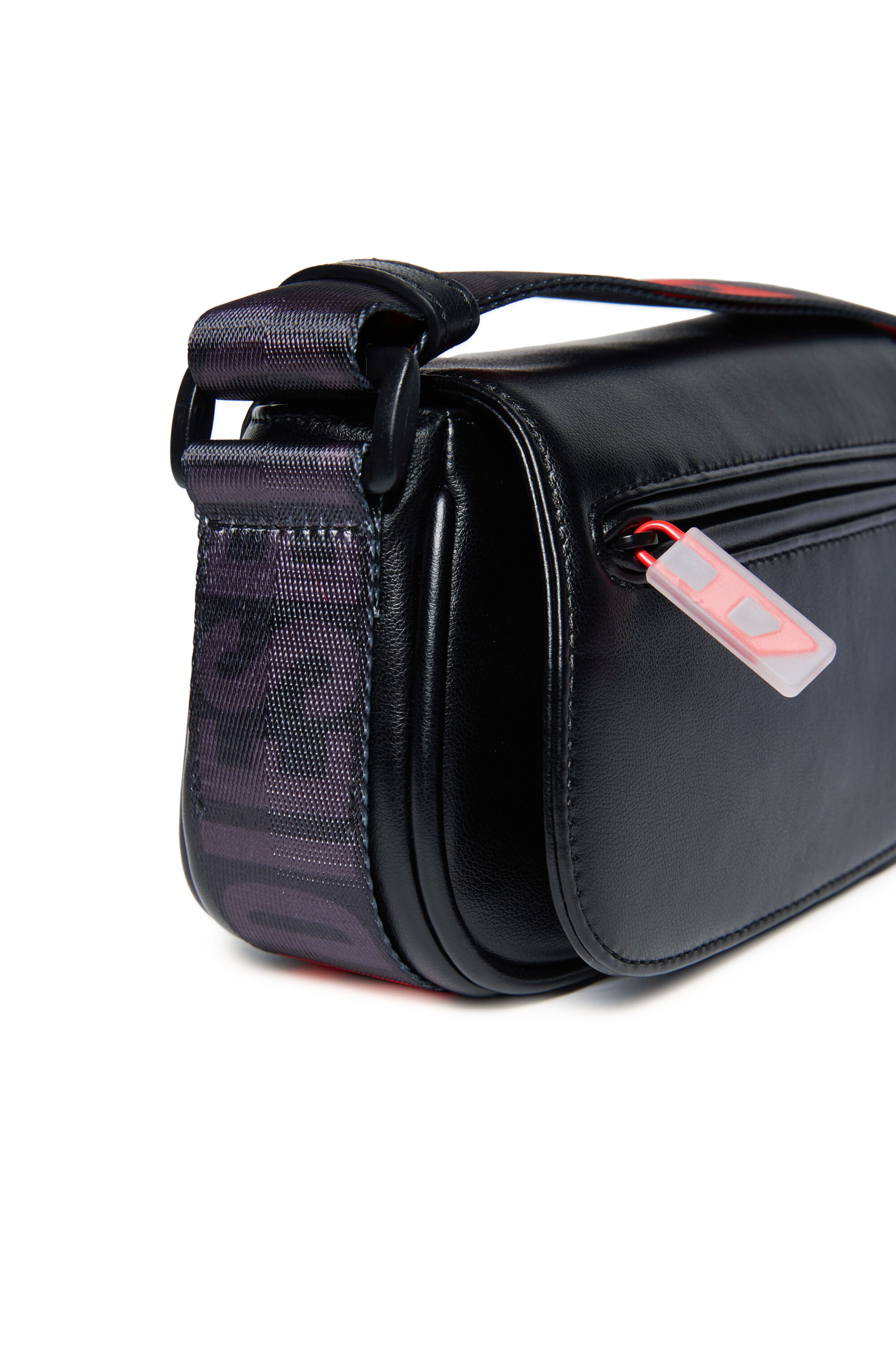 Diesel - CROSSBODY, Borsa a tracolla con cinghia logata Donna in Nero - 4