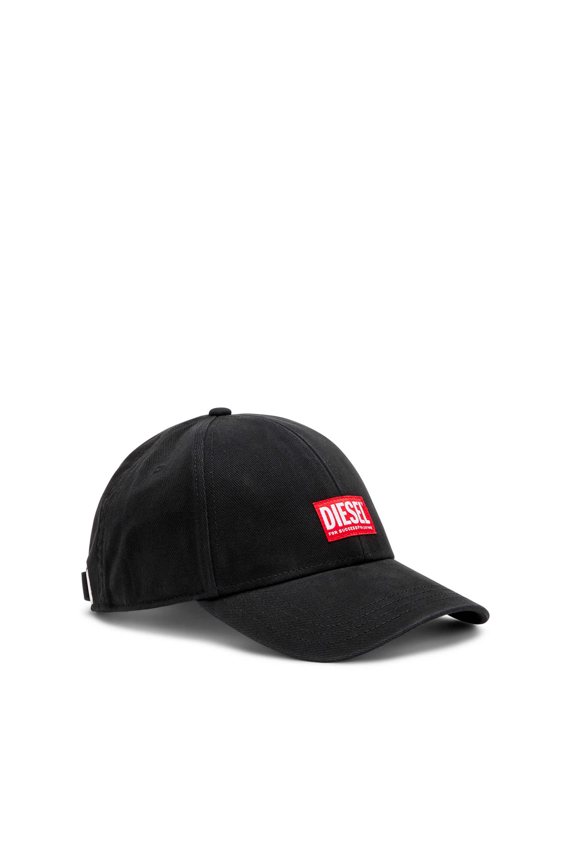 Diesel - CORRY-JACQ-WASH, Cappello da baseball con patch logo Uomo in Nero - 1