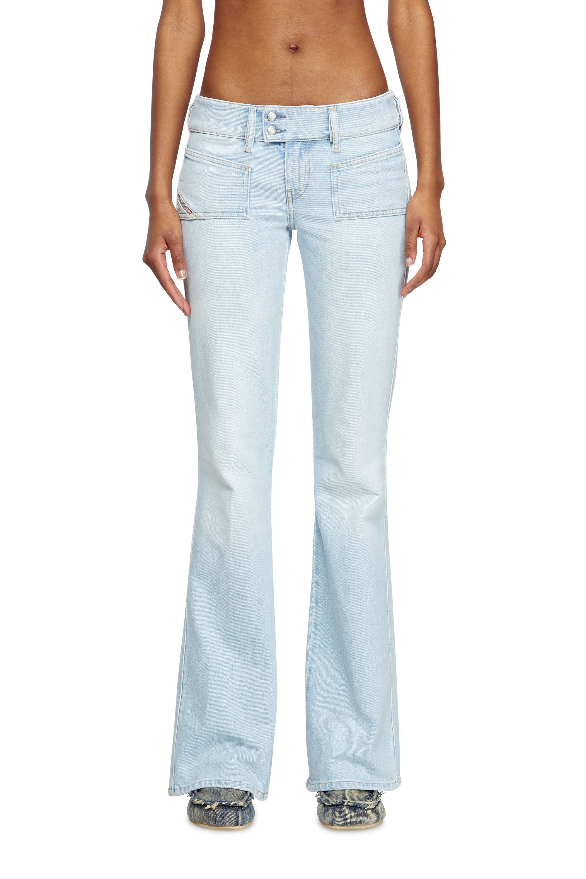 Diesel - Bootcut Jeans D-Hush 09M11 Donna, Blu Chiaro - Image 2