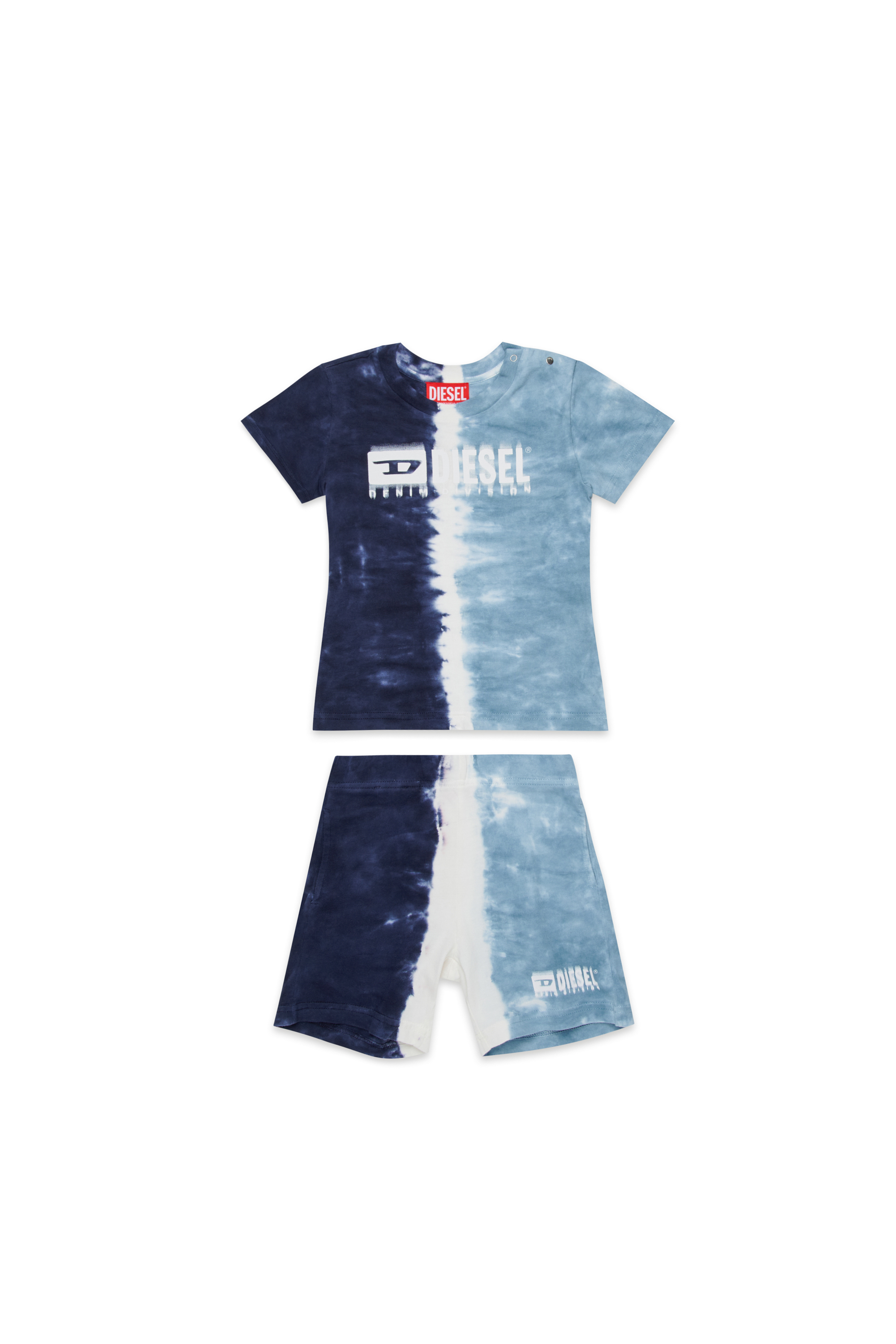 Diesel - STKITESHORTB-SET, Set abbigliamento baby tinto a immersione Uomo in Blu - 1