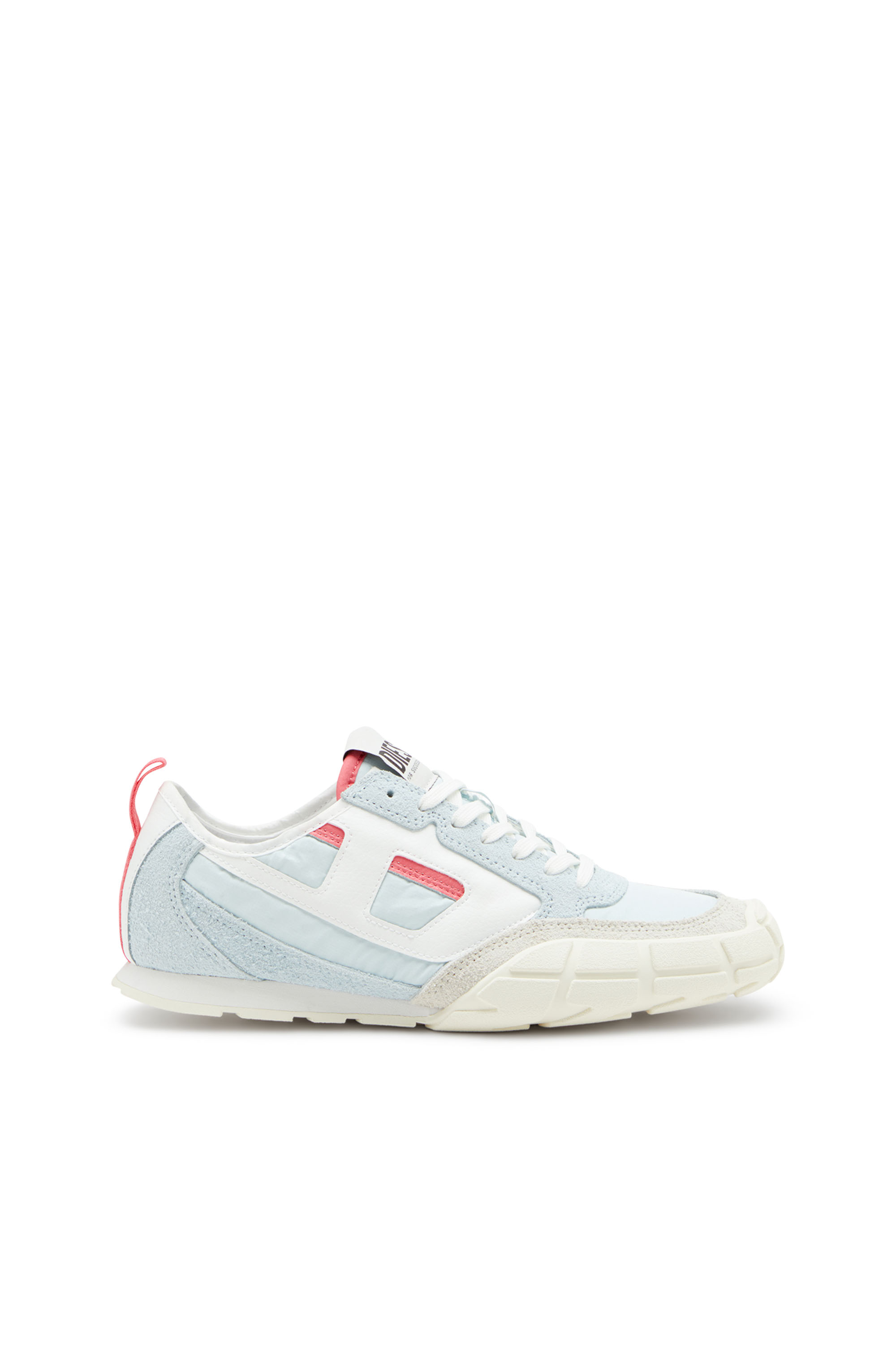 Diesel - S-PAGODHA LOW W, Damen S-Pagodha-Sneakers aus Leder, Wildleder und Ripstop in Hellblau - 1
