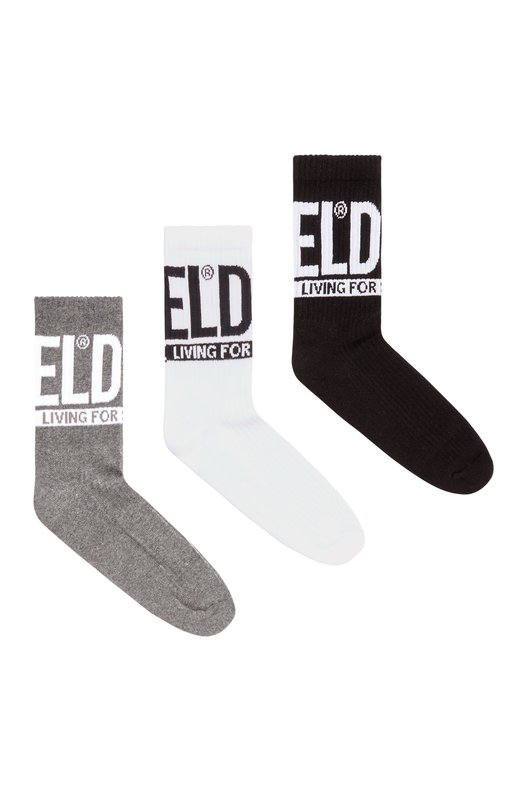 SKM-WRAPAROUND-MID-CUT-CUSHIONED-SOCKS, Grigio/Bianco