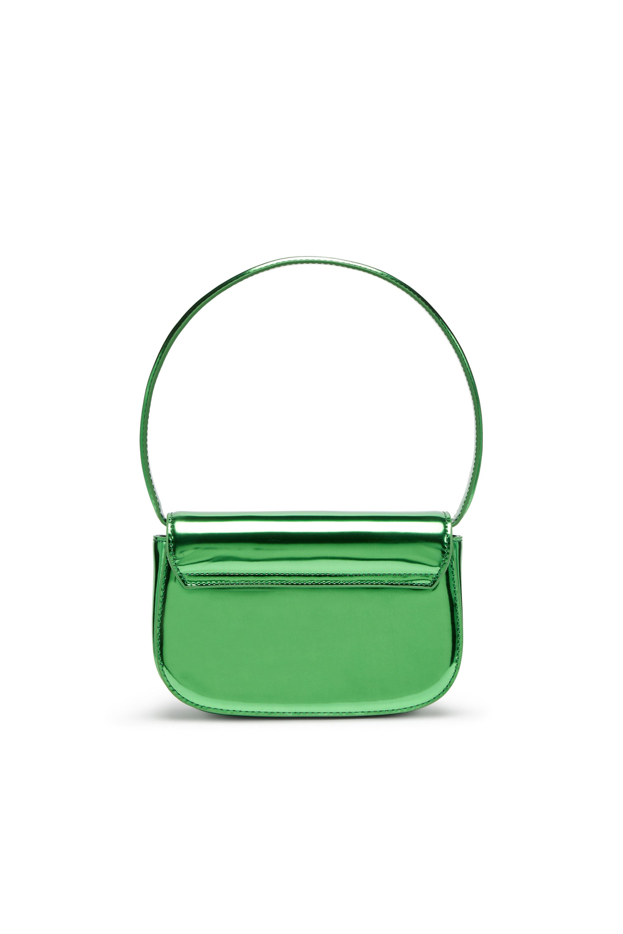Diesel - 1DR, 1DR-Sac iconique à bandoulière en cuir effet miroir Femme in Vert - 3