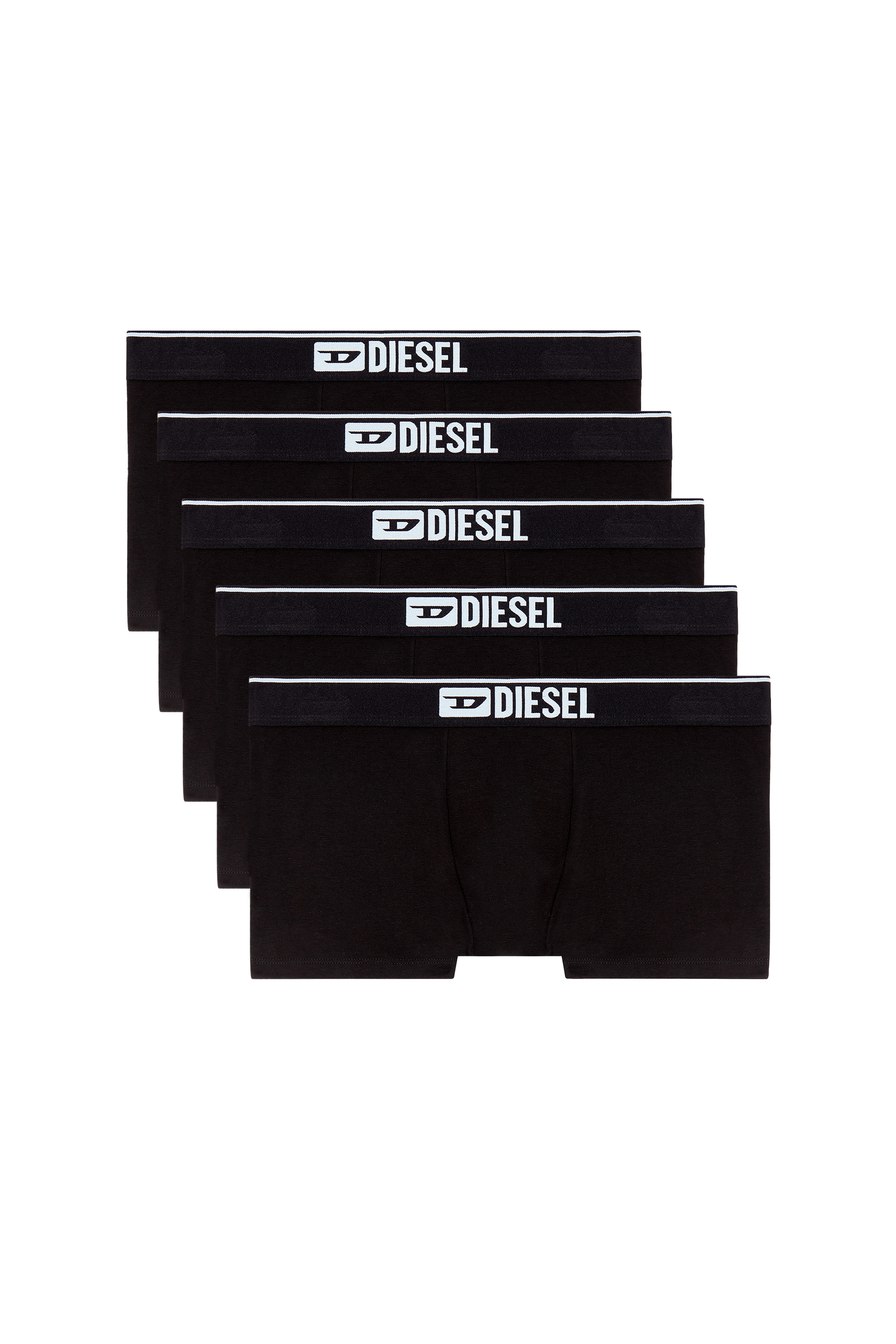 Diesel - UMBX-DAMIENFIVEPACK, Lot de cinq boxers couleur unie Homme in Noir - 1