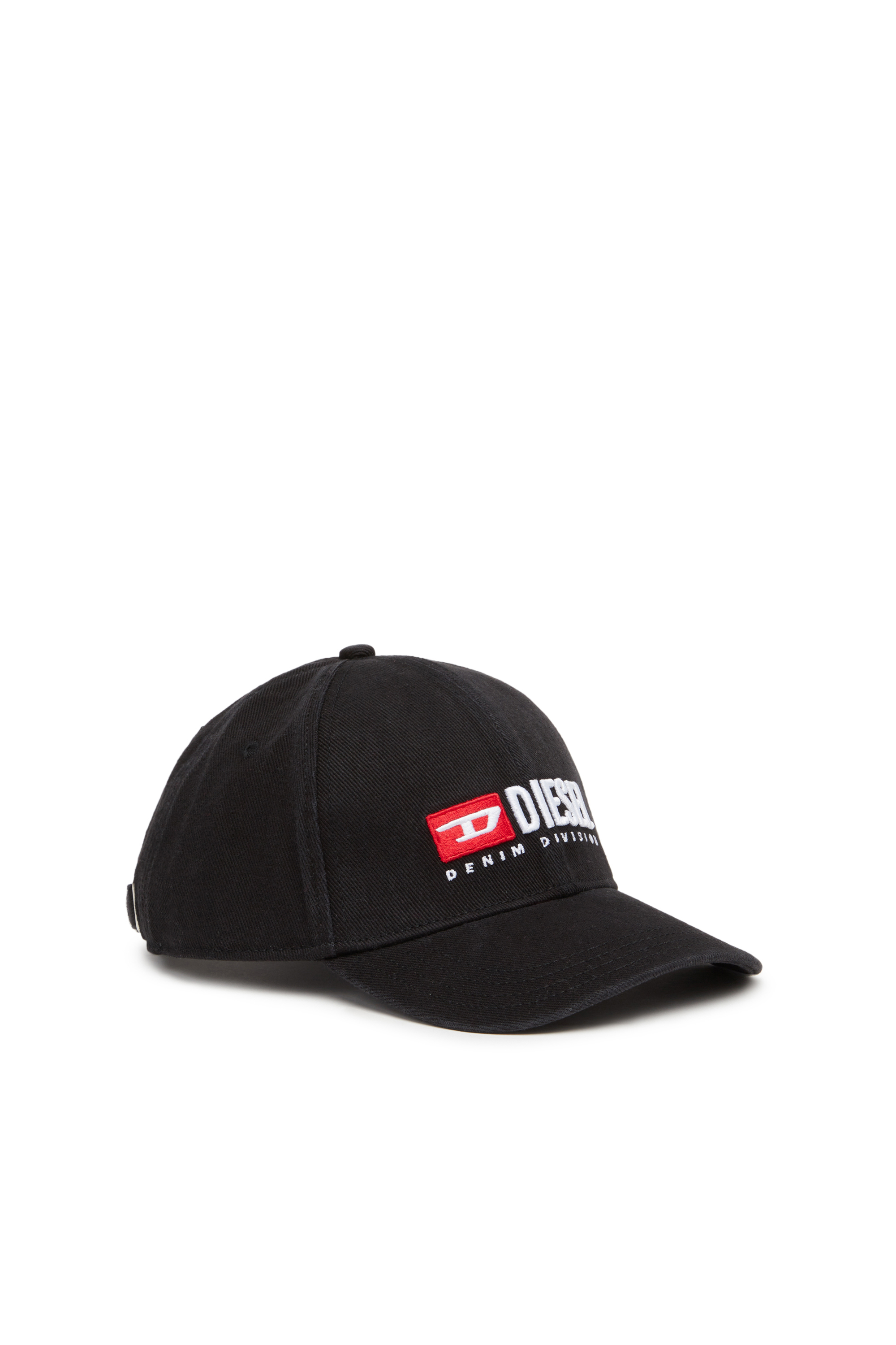 Diesel - CORRY-DIV-WASH, Cappello da baseball con logo ricamato Uomo in Nero - 1
