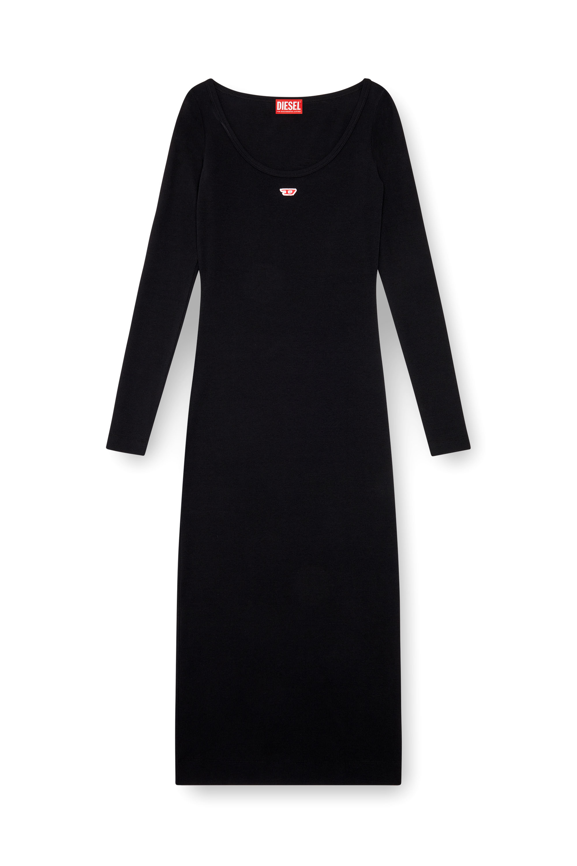 Diesel - D-BALLET-D, Robe midi à encolure dégagée Femme in Noir - 2