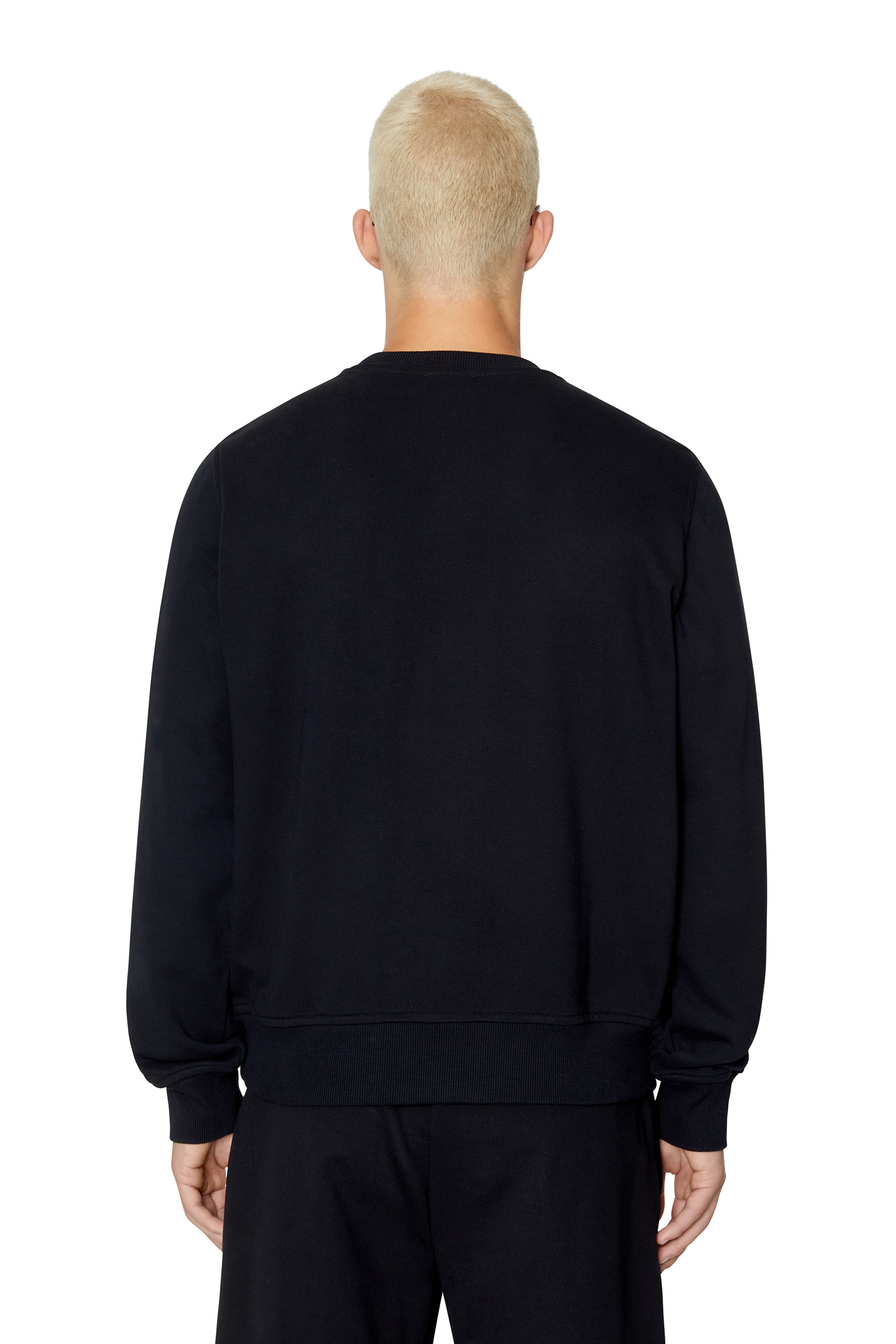 Diesel - S-GINN-D, Unisex Sweatshirt mit Mini-D-Patch in Schwarz - 4
