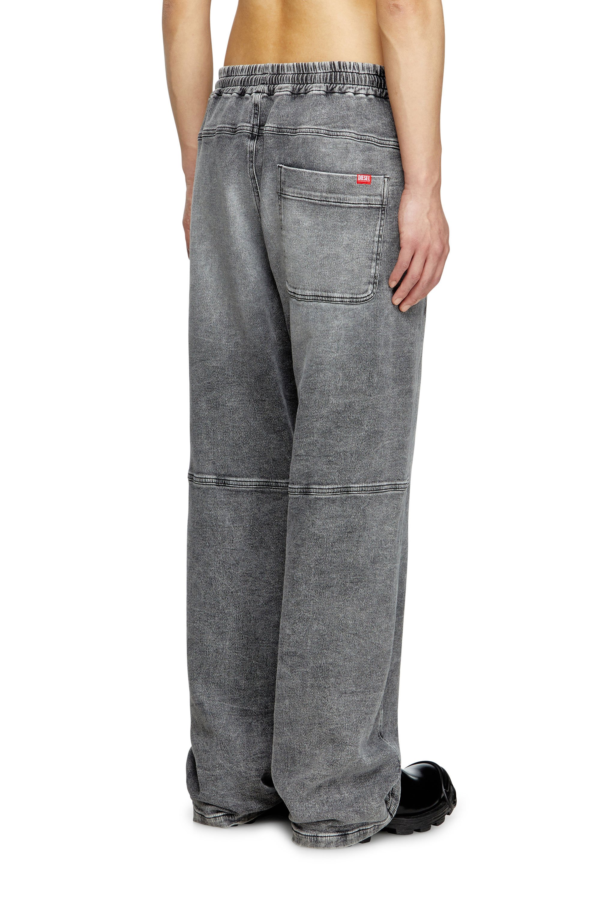 Diesel - Unisex Relaxed D-Martyans Track Denim 0BEBR, Schwarz/Dunkelgrau - 4