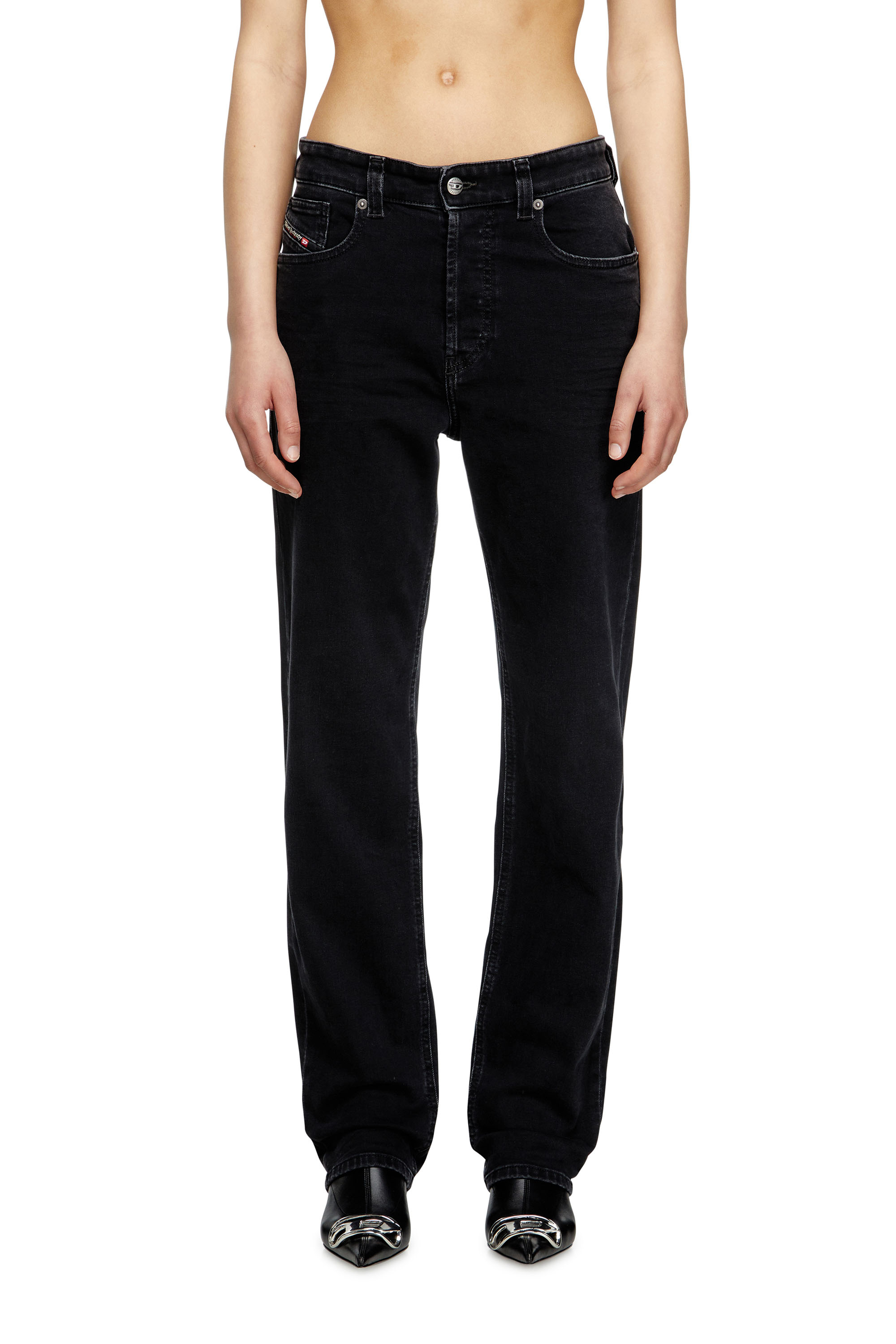 Diesel - Regular Jeans 1988 D-Ark 09M69 Donna, Nero/Grigio scuro - Image 2