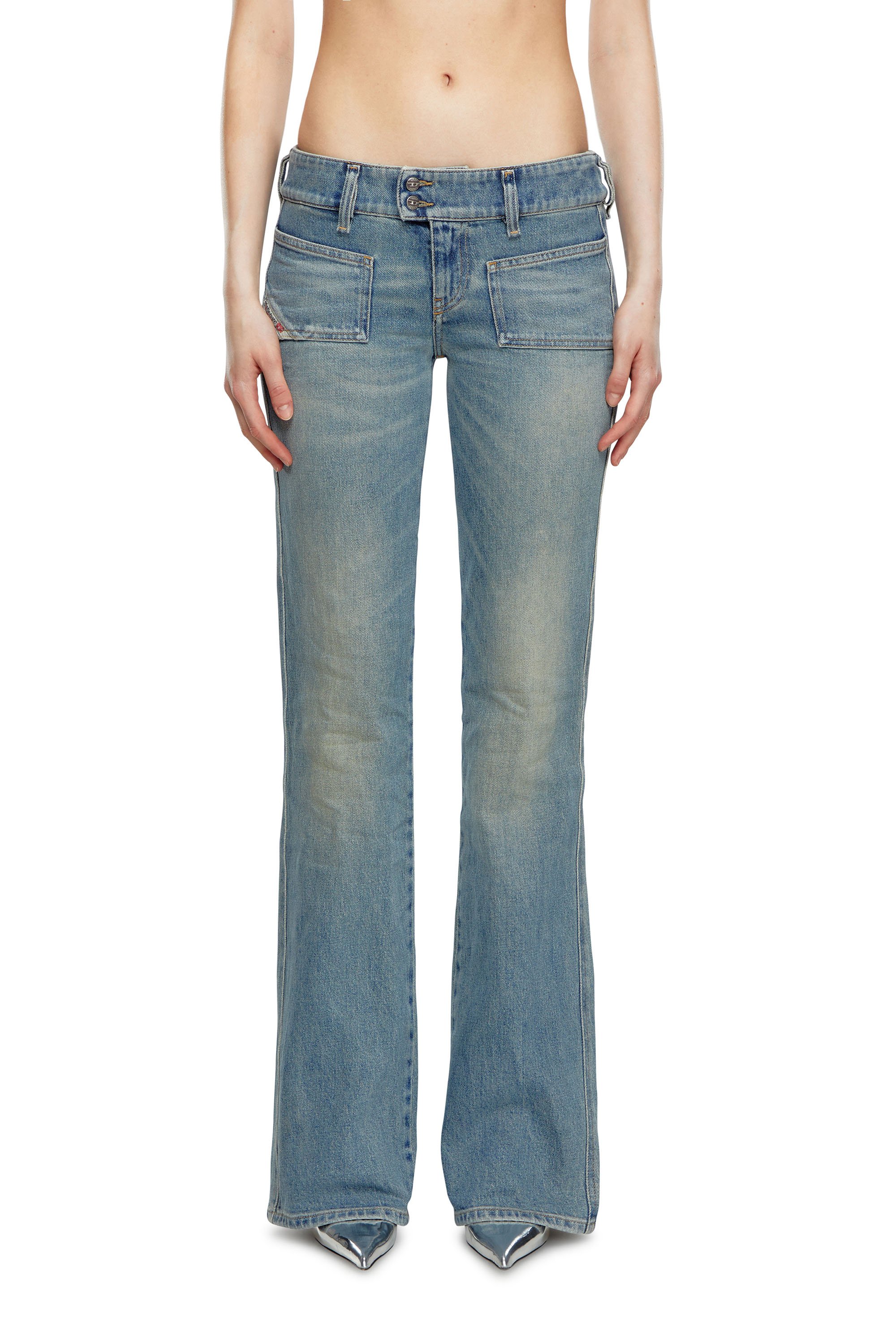 Diesel - Bootcut Jeans D-Hush 09J55 Donna, Blu Chiaro - Image 2