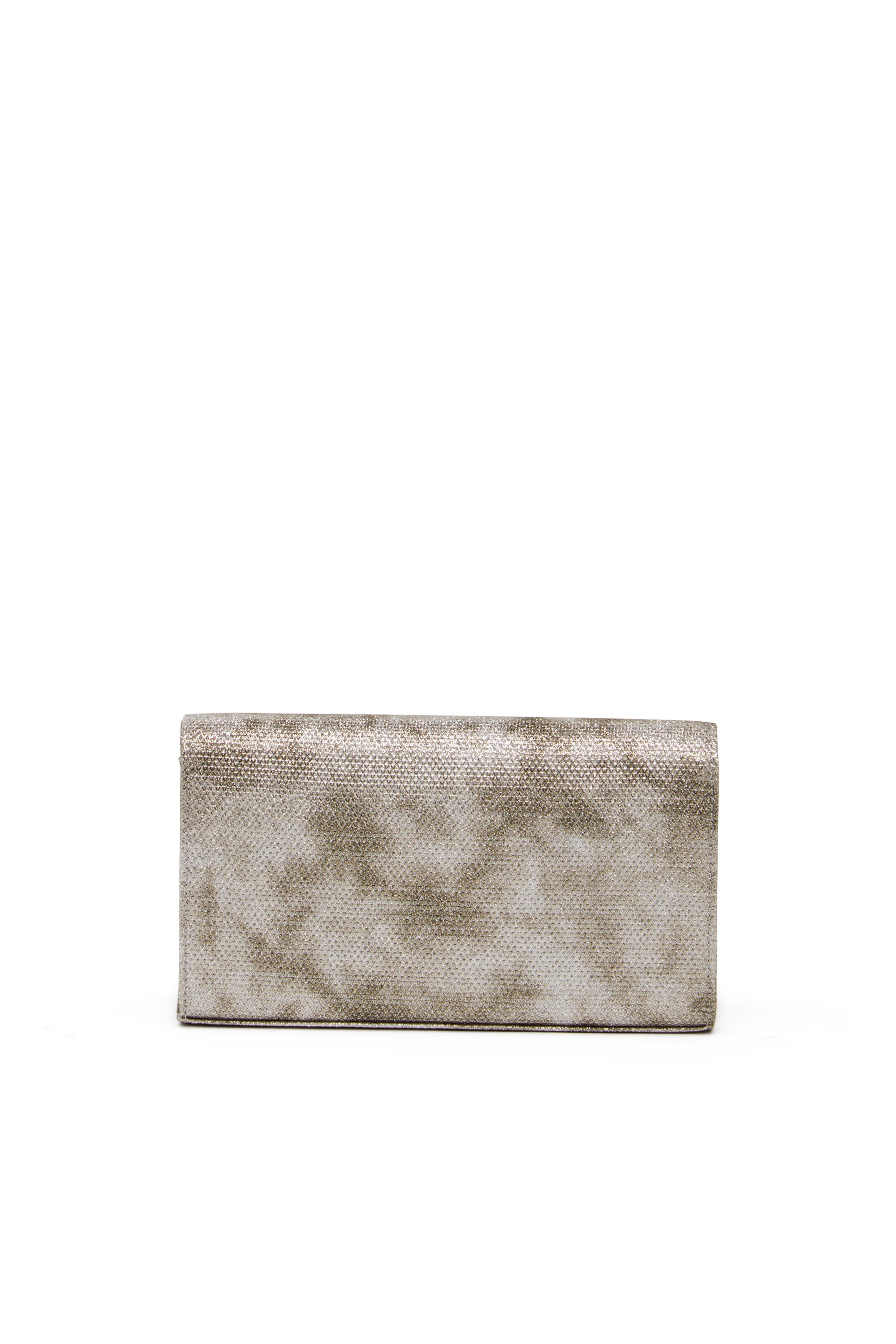Diesel - 1DR WALLET STRAP, Wallet bag in tessuto shimmer Donna in Marrone - 2