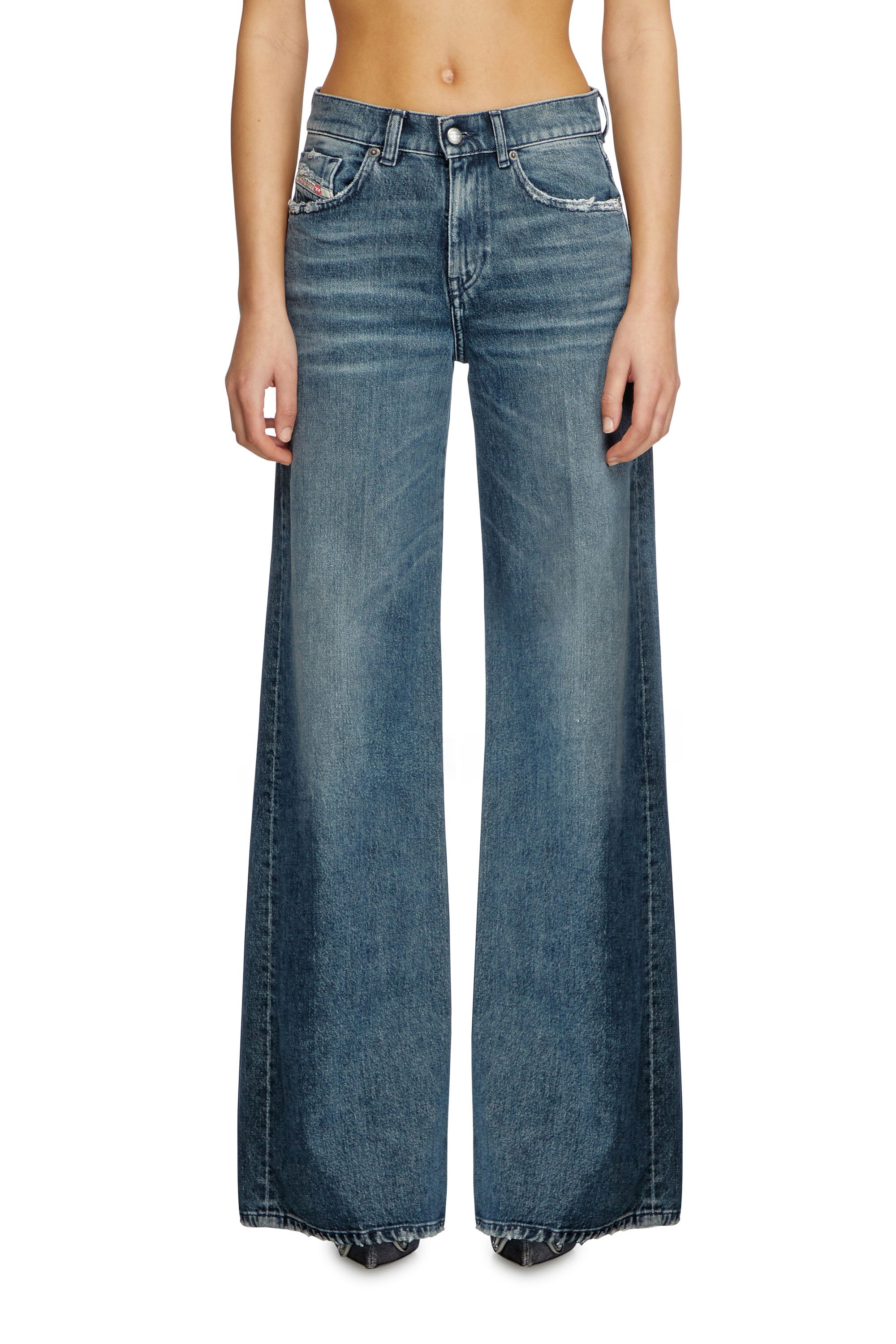 Diesel - Flare Jeans 1978 D-Akemi 007Y7 Donna, Blu medio - Image 2